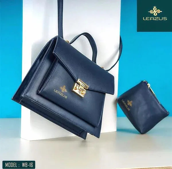 Leather bag for women - Normaldy Navy blue
