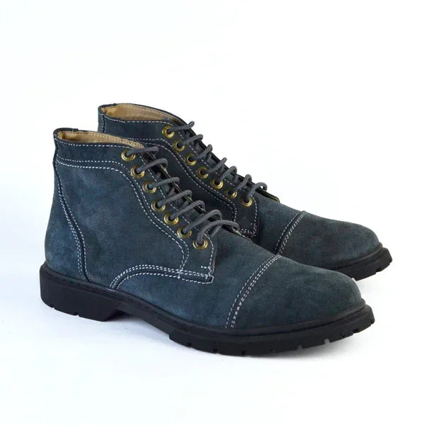 Leather Halfboot - S-9001 Gray