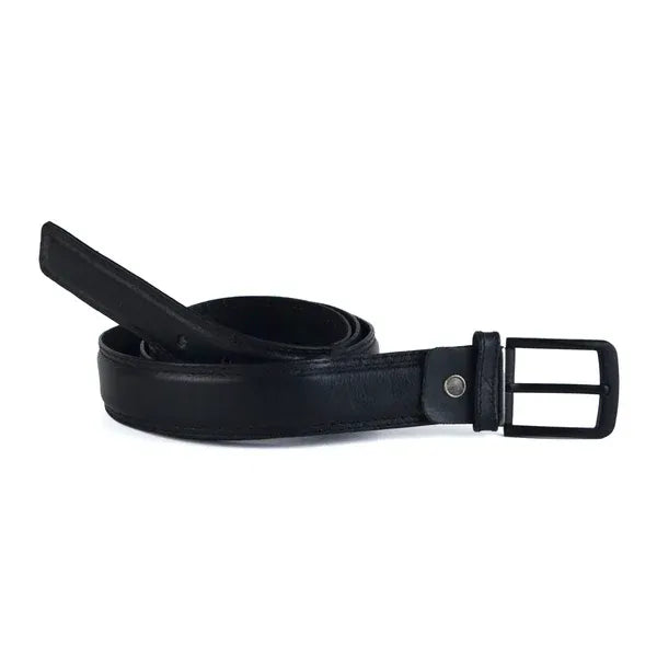 Leather Semi formal belt - 2B-11 BLACK