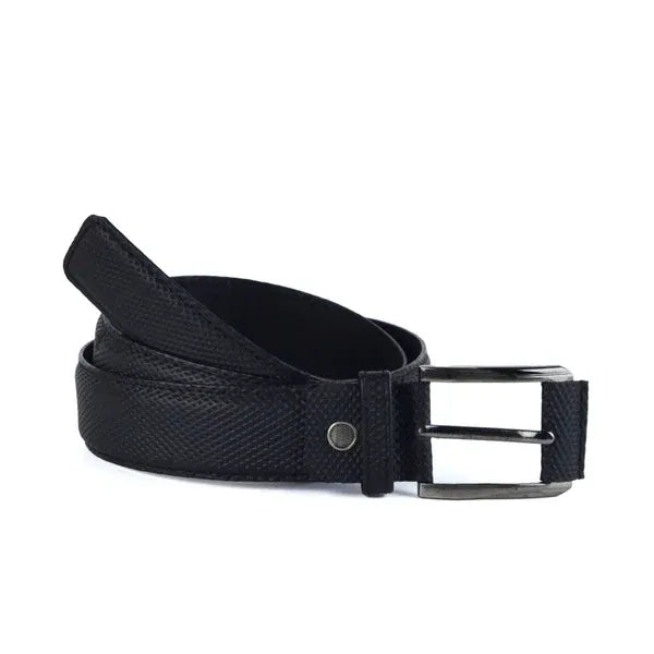 Leather Semi formal belt - 2M-11 BLACK