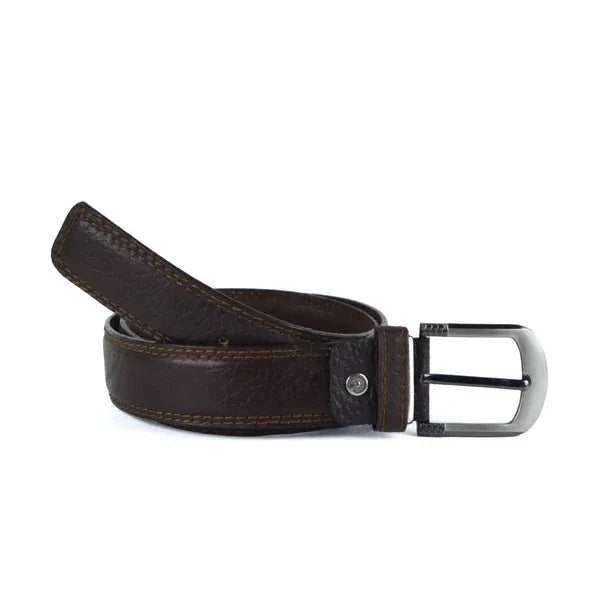 Leather Semi formal belt - 2M-12 BROWN