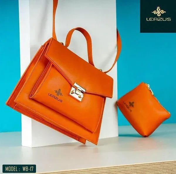 Leather bag for women - Normaldy Orange