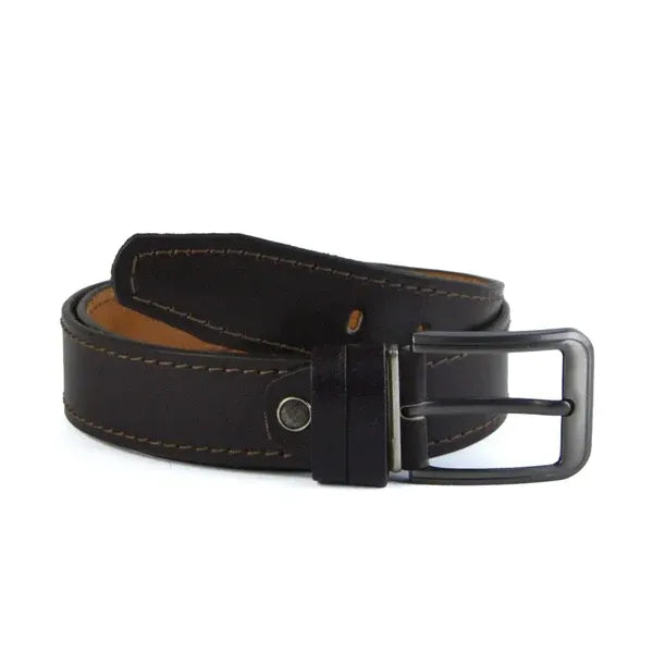 Leather Casual belt - 1k-BROWN