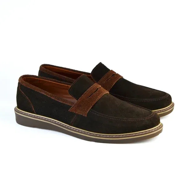 Leather Suede Loafer shoes - S-3000