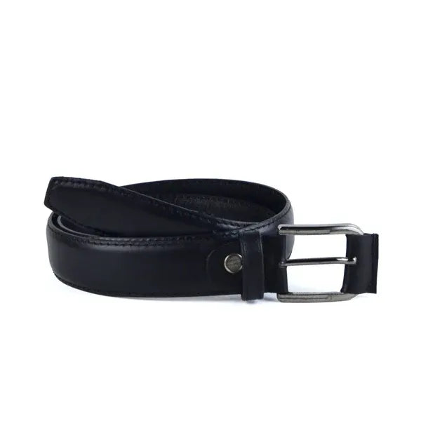 Leather classic belt - BB-121 BLACK