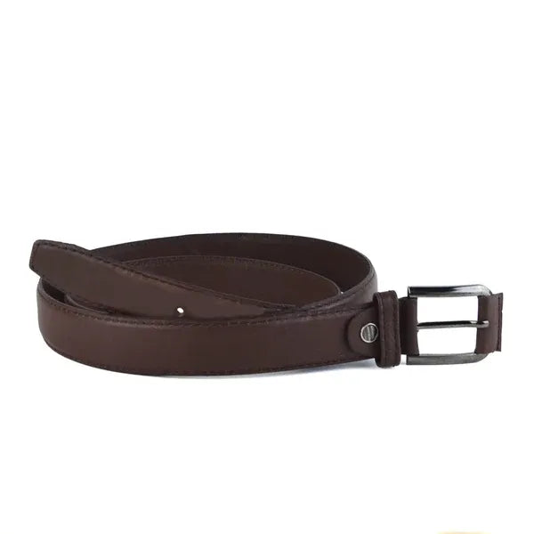Leather classic belt - BB-121 BROWN