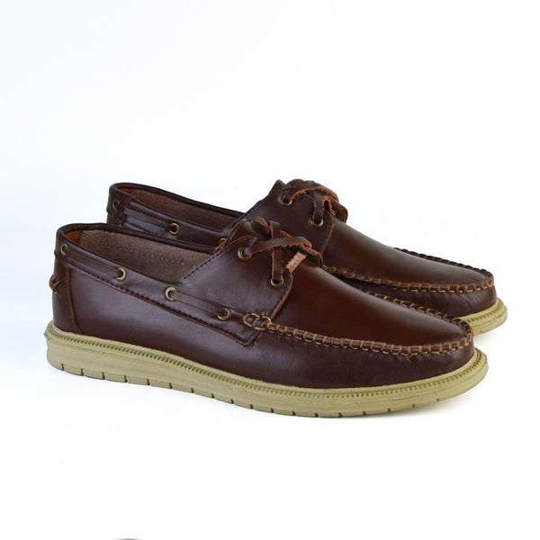 Leather Casual Shoes - SPAGU Brown