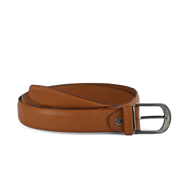 Leather classic belt - B-123 HAVAN