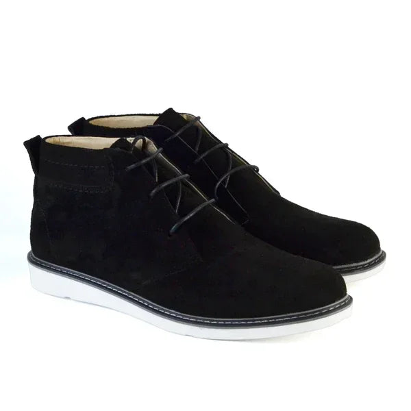 Suede Flat Ankle Boot - S-8001