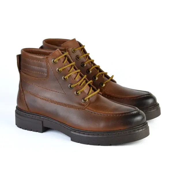 Leather Bold Halfboot - 8000 MIX HAVAN