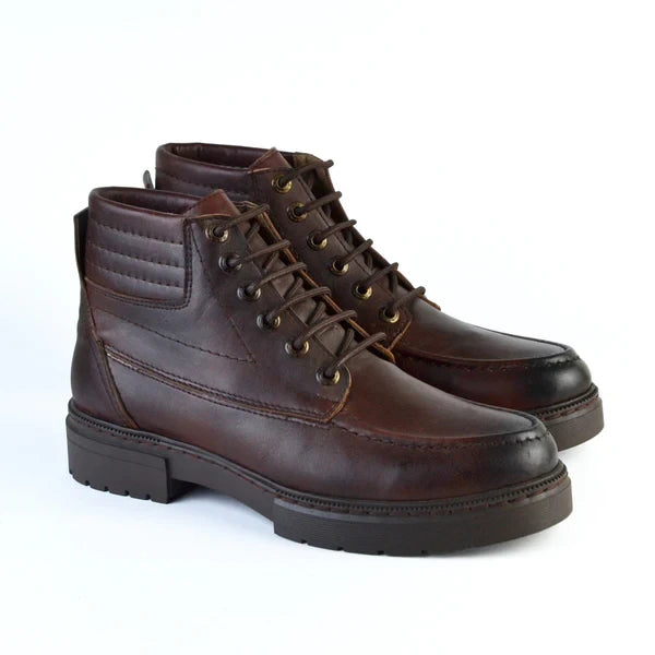 Leather Bold Halfboot - 8000 MIX BROWN