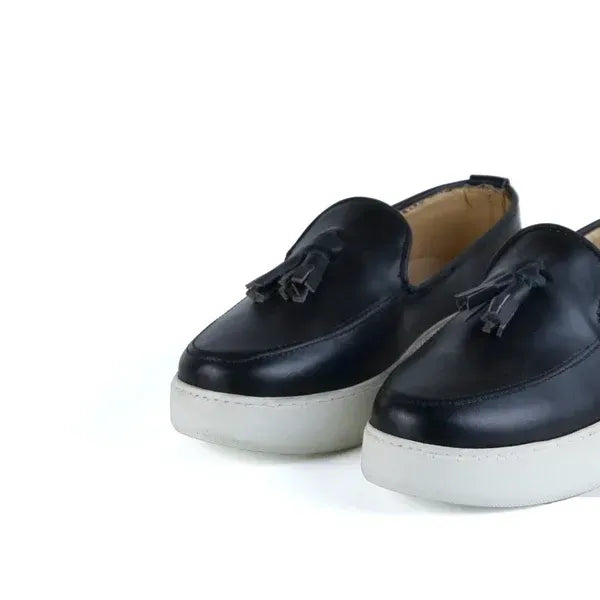 leather Smart Casual Shoes - 3020 BLACK