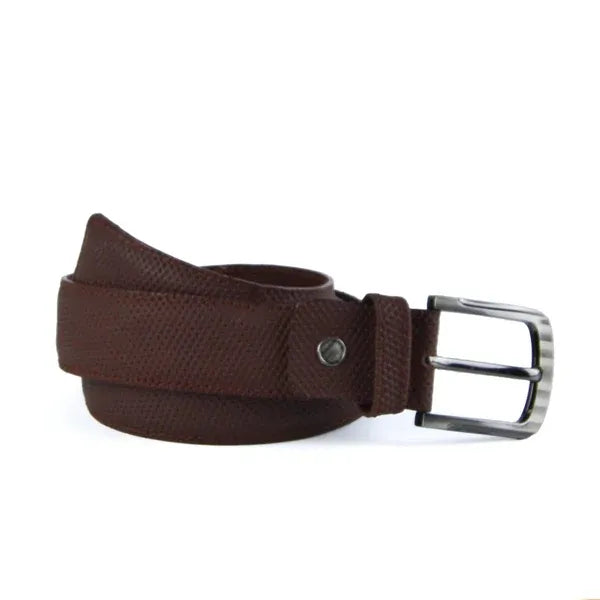 Leather Semi formal belt - M-12 BROWN