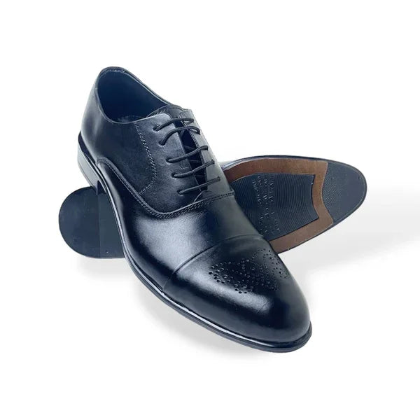 Leather Oxford shoes - P-503 Black