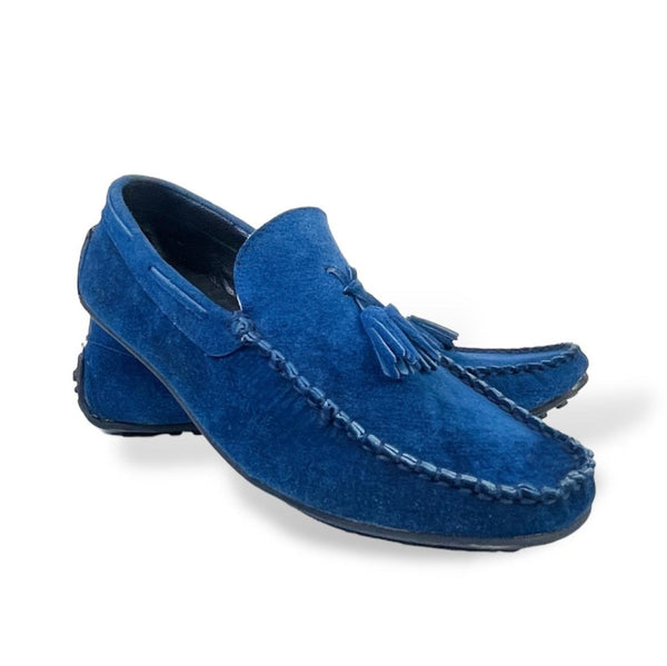 LEATHER MOCCASIN SHOES - M-501 BLUE