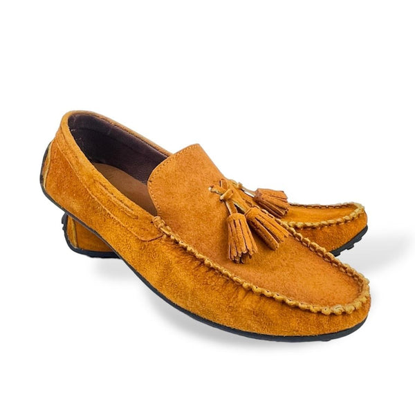 LEATHER MOCCASIN SHOES - M-501 HAVAN