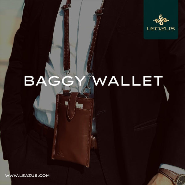 Brown - LEATHER BAGGY WALLET