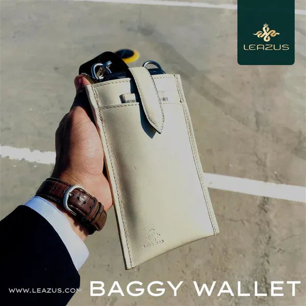 BEIJe- LEATHER BAGGY WALLET