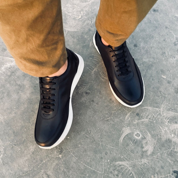 ORCA LEATHER SNEAKER - BLACK