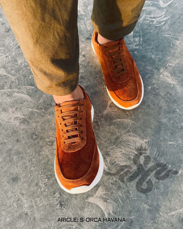 S-ORCA SUEDE SNEAKER -HAVANA