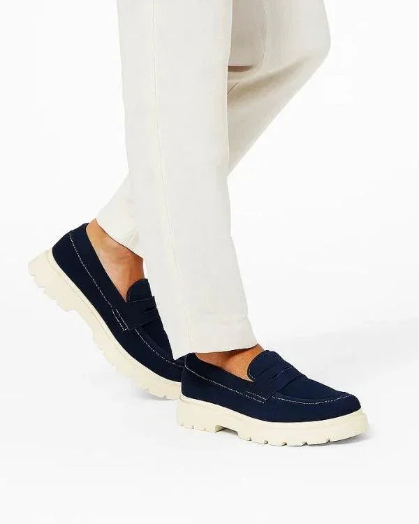 Leazus Whitford Loafer - Navy Blue