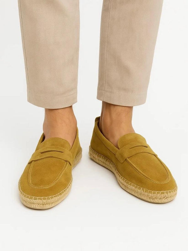 Leather Cangro Espadrilles - Camel
