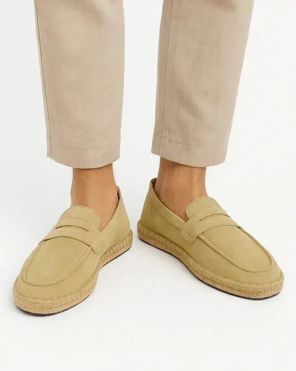 Leather Cangro Espadrilles - Beige