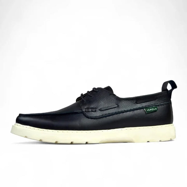 Leather Boat Shoes - Black