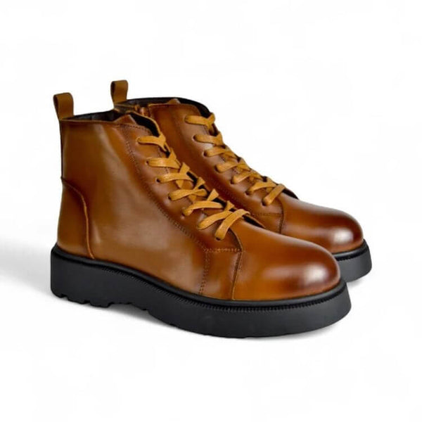 Alpha - Combat Boot in Havana Leather