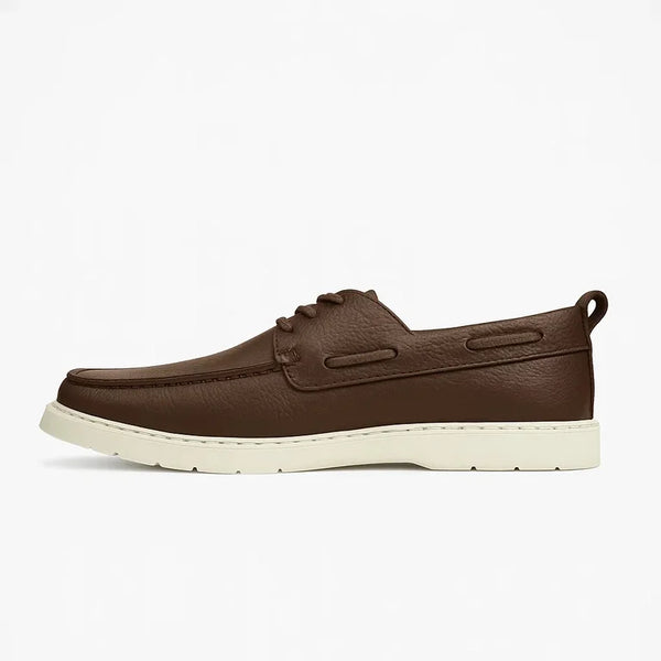 Leather Boat Shoes - Brown