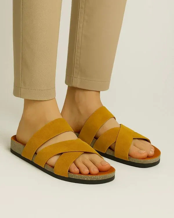 Leather SnapXtra Sandal - Havana