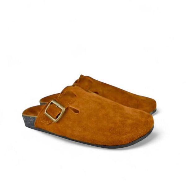 Leather SnapClog -Havana