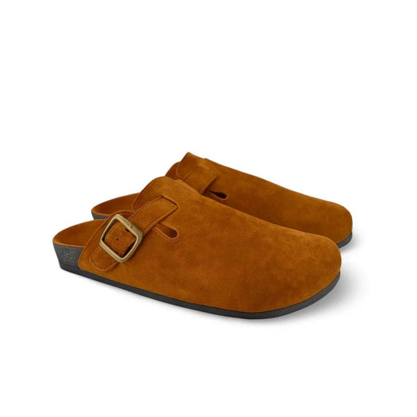 Leather SnapClog -Havana