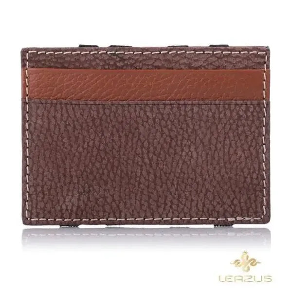 محفظة جلدية - بني سحري