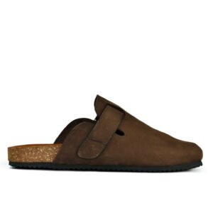 Leather SnapClog - Brown