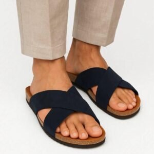 Leather SnapX Sandal - Black