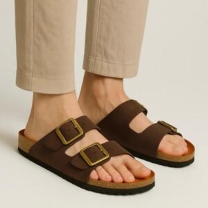 Leather SnapDue Sandal - Brown