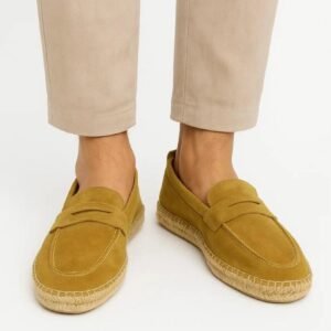 Leather Cangro Espadrilles - Camel