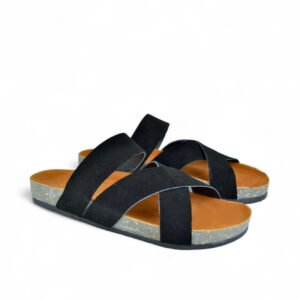 Leather SnapXtra Sandal - Black
