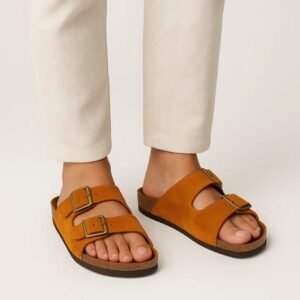 Leather SnapDue Sandal - Havana