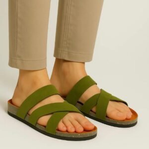 Leather SnapXtra Sandal - Olive