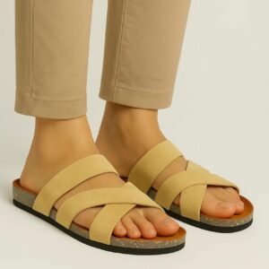 Leather SnapXtra Sandal - Beige