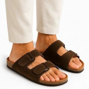 Leather SnapLock Sandal - Brown