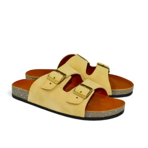 Leather SnapDue Sandal - Beige